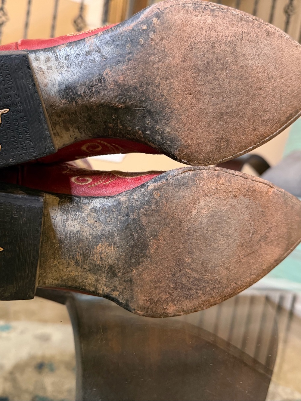Old Gringo Grace Red Wing Heart Embroidered Cowboy Boots 7.5B - Picture 9 of 9